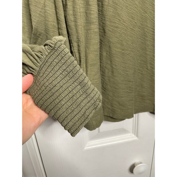 National LTD Loren Puff-Sleeve Tee Long Sleeve Pima Cotton Shirt Size Medium - Picture 8 of 9